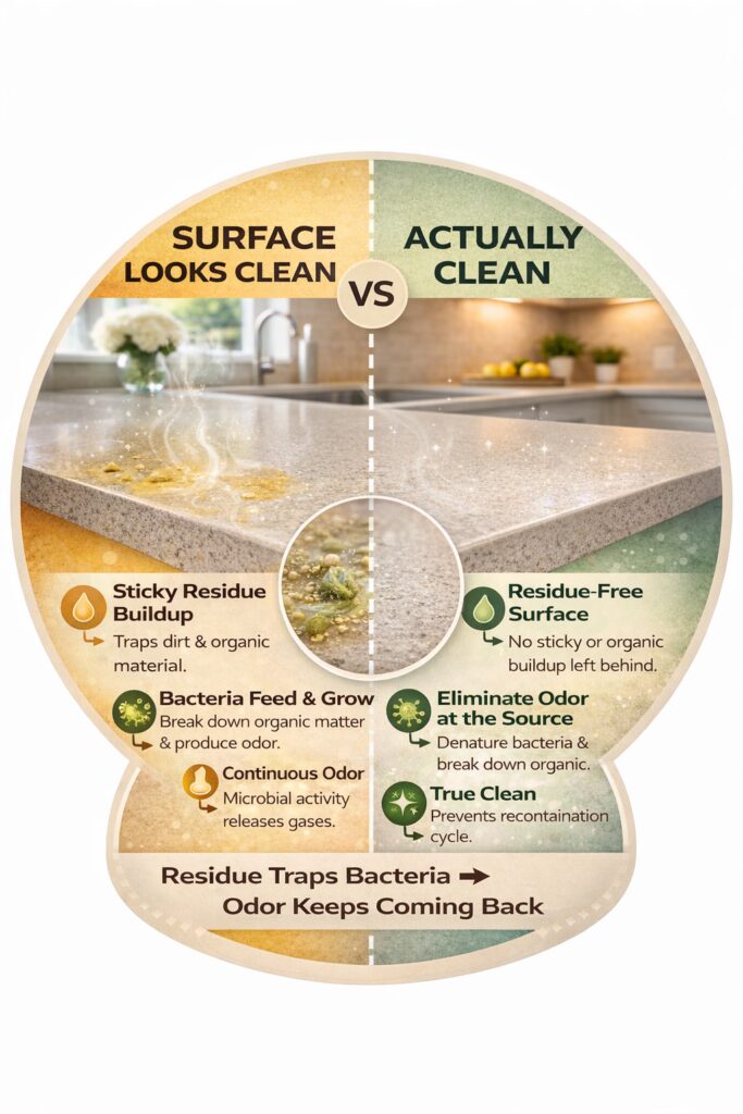 infograph showing the hidden cause of odor
