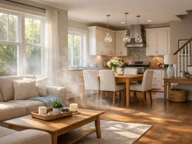 Clean Maine home interior with hidden odor presence despite surface cleaning